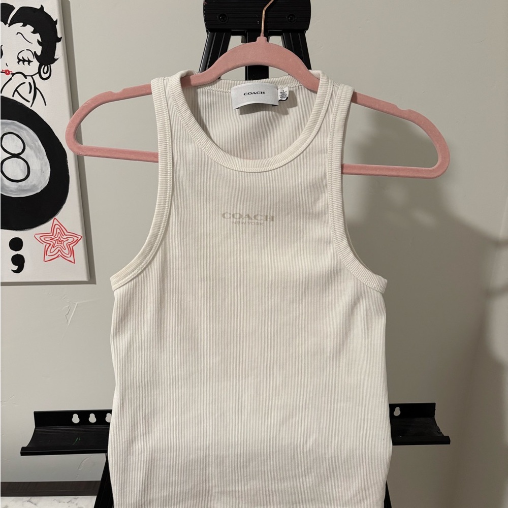 Coach White Tank Top